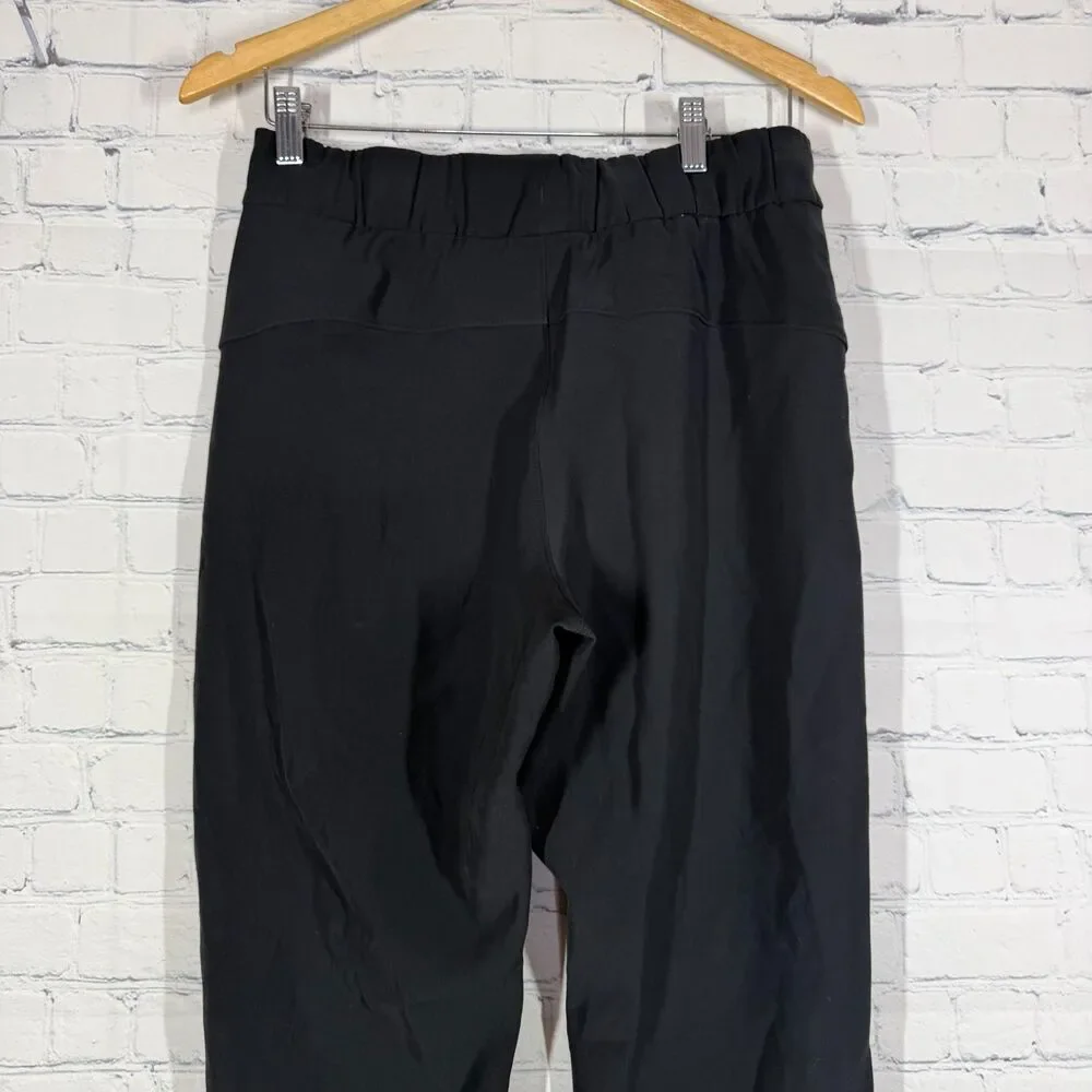 Lululemon On The Fly Pants Black Women's Size 6 Tapered Drawstring W5BPMS